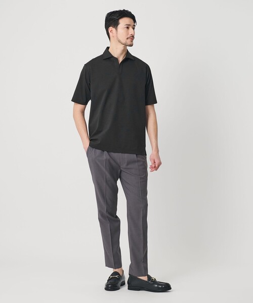 BEAUTY&YOUTH UNITED ARROWS(ビューティーアンドユースユナイテッドアローズ)の「【WEB限定 WARDROBE SMART】クール ハイゲージ モクロディ スキッパー ポロシャツ【抗菌防臭・接触冷感】(ポロシャツ・メンズ・ネイビー/ダークグレー/ホワイト・XL/L/M/S)」の11枚目の写真