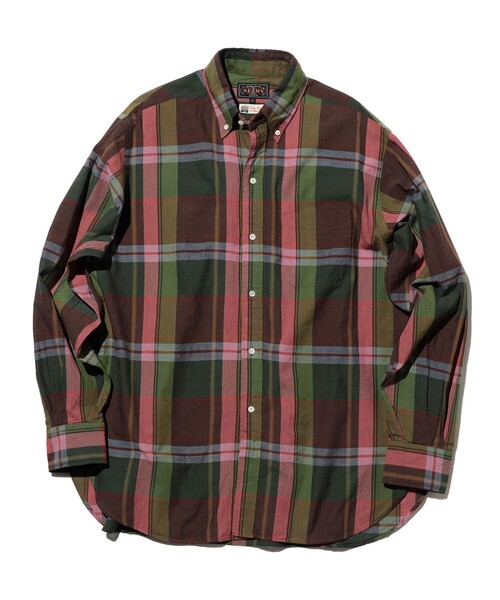 BEAMS PLUS（ビームスプラス）の「B.D. Classic-fit Madras（シャツ/ブラウス・メンズ・ブラウン/グリーン/ブルー・MEDIUM/LARGE/SMALL/X-LARGE）」の6枚目の写真