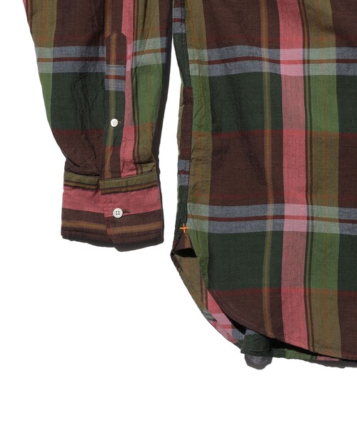 BEAMS PLUS（ビームスプラス）の「B.D. Classic-fit Madras（シャツ/ブラウス・メンズ・ブラウン/グリーン/ブルー・MEDIUM/LARGE/SMALL/X-LARGE）」の8枚目の写真