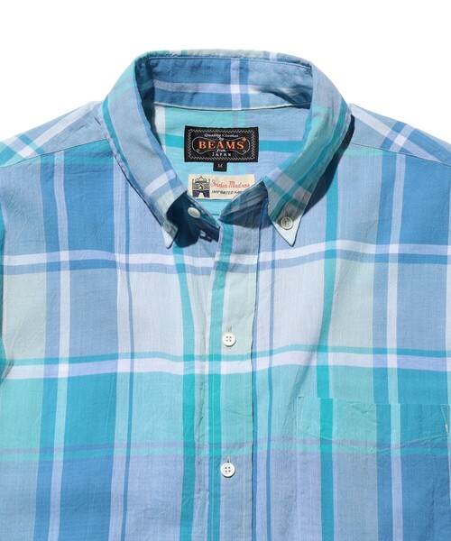 BEAMS PLUS（ビームスプラス）の「B.D. Classic-fit Madras（シャツ/ブラウス・メンズ・ブラウン/グリーン/ブルー・MEDIUM/LARGE/SMALL/X-LARGE）」の19枚目の写真