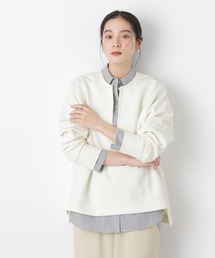 ダンボールカットキーネックスリットトップス