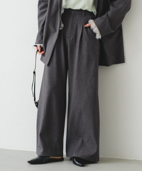 Kastane（カスタネ）の「【-3kg見え/秒速美脚/SETUP対応】カーブスラックス（スラックス・レディース・ブラック/アイボリー/ネイビー/グレー・1/0）」の4枚目の写真