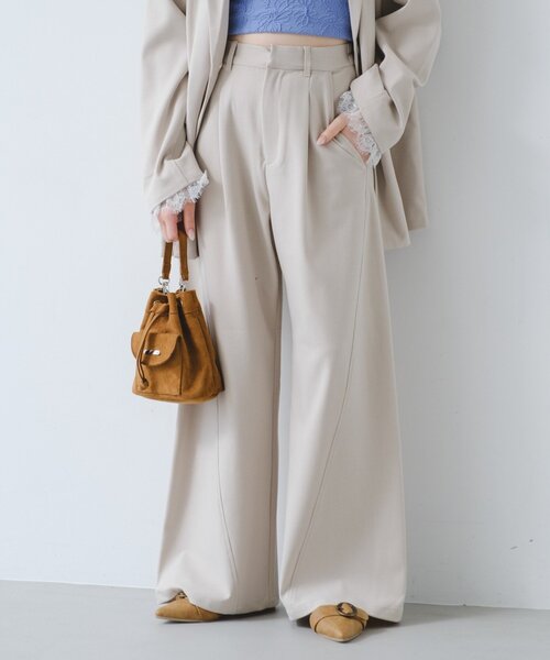 Kastane（カスタネ）の「【-3kg見え/秒速美脚/SETUP対応】カーブスラックス（スラックス・レディース・ブラック/アイボリー/ネイビー/グレー・1/0）」の2枚目の写真