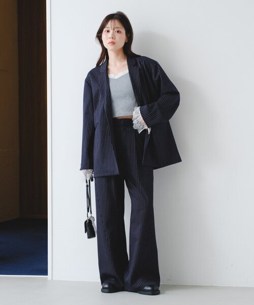 Kastane（カスタネ）の「【-3kg見え/秒速美脚/SETUP対応】カーブスラックス（スラックス・レディース・ブラック/アイボリー/ネイビー/グレー・1/0）」の5枚目の写真