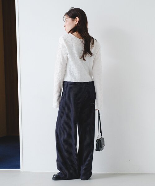 Kastane（カスタネ）の「【-3kg見え/秒速美脚/SETUP対応】カーブスラックス（スラックス・レディース・ブラック/アイボリー/ネイビー/グレー・1/0）」の8枚目の写真