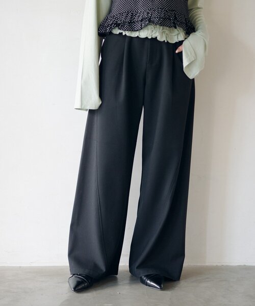 Kastane（カスタネ）の「【-3kg見え/秒速美脚/SETUP対応】カーブスラックス（スラックス・レディース・ブラック/アイボリー/ネイビー/グレー・1/0）」の10枚目の写真