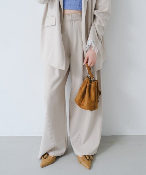 Kastane（カスタネ）の「【-3kg見え/秒速美脚/SETUP対応】カーブスラックス（スラックス・レディース・ブラック/アイボリー/ネイビー/グレー・1/0）」の18枚目の写真