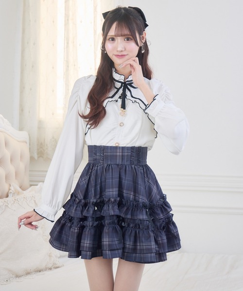 couture BY ROJITA(クチュールバイロジータ)の「ギャザーリボンブラウス(シャツ/ブラウス・レディース・ブラック/ホワイト/パープル・FREE)」の16枚目の写真