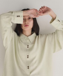 SOYEN（ソイエン）の「2WAYトリプルボタンカシュクールシアーシャツ アシンメトリー（シャツ/ブラウス）」