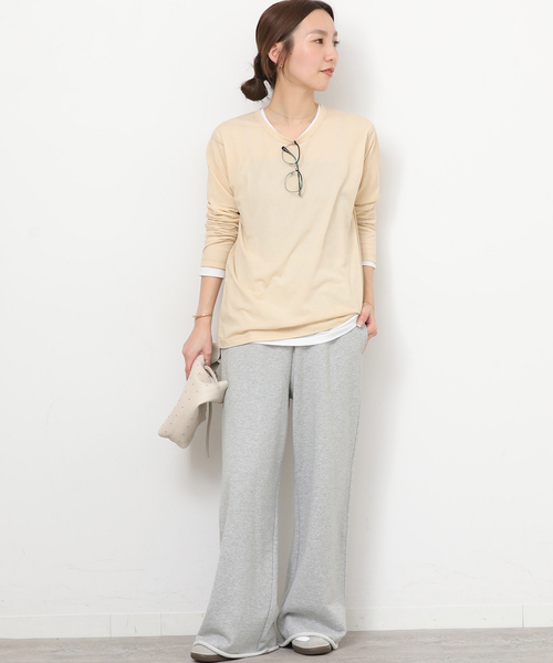 JOURNAL STANDARD relume(ジャーナルスタンダード レリューム)の「《追加6》シアークルーネックロングTシャツ(Tシャツ/カットソー・レディース・ホワイト/イエロー系その他/スカイブルー/アイボリー・FREE)」の12枚目の写真