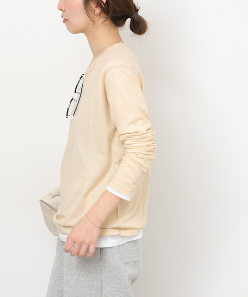 JOURNAL STANDARD relume(ジャーナルスタンダード レリューム)の「《追加6》シアークルーネックロングTシャツ(Tシャツ/カットソー・レディース・ホワイト/イエロー系その他/スカイブルー/アイボリー・FREE)」の17枚目の写真