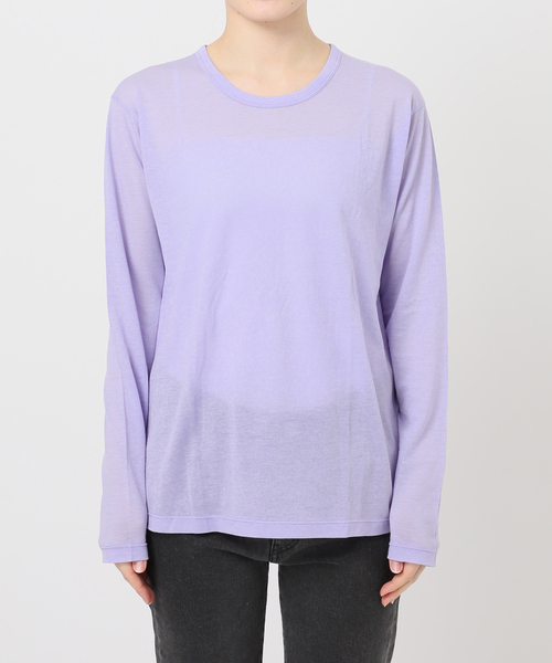 JOURNAL STANDARD relume(ジャーナルスタンダード レリューム)の「《追加6》シアークルーネックロングTシャツ(Tシャツ/カットソー・レディース・ホワイト/イエロー系その他/スカイブルー/アイボリー・FREE)」の6枚目の写真