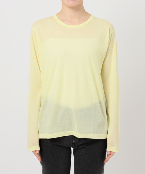 JOURNAL STANDARD relume(ジャーナルスタンダード レリューム)の「《追加6》シアークルーネックロングTシャツ(Tシャツ/カットソー・レディース・ホワイト/イエロー系その他/スカイブルー/アイボリー・FREE)」の7枚目の写真