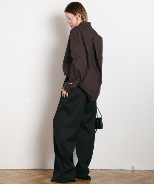 AP STUDIO(エーピーストゥディオ)の「【REMAIN/リメイン】Cocoon Suiting Pants(スラックス・レディース・ブラック・36/34)」の5枚目の写真