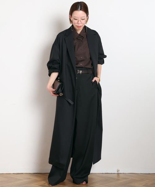 AP STUDIO(エーピーストゥディオ)の「【REMAIN/リメイン】Cocoon Suiting Pants(スラックス・レディース・ブラック・36/34)」の7枚目の写真
