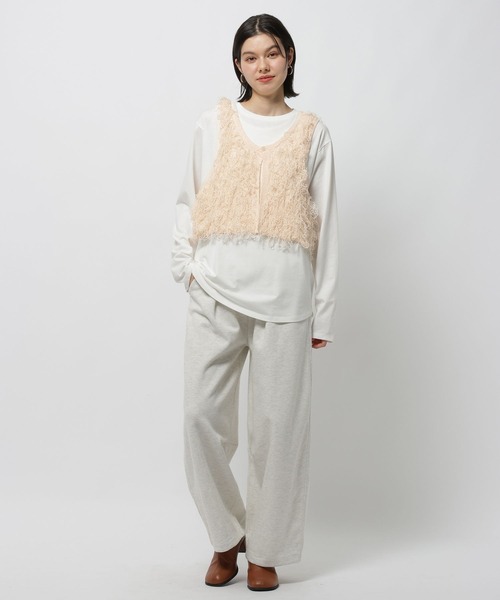 niko and...（ニコアンド）の「スウェットカーブパンツ（スウェットパンツ・レディース・グレー/ライトグレー/ピンク・FREE）」の6枚目の写真