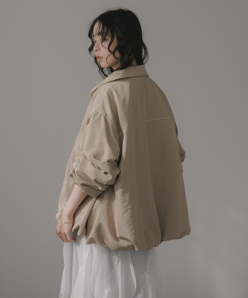 210nouve(トゥージュヌーブ)の「ソフトツイル バルーン ジャケット(その他アウター・レディース・ブラック/ベージュ/アイボリー・FREE)」の5枚目の写真