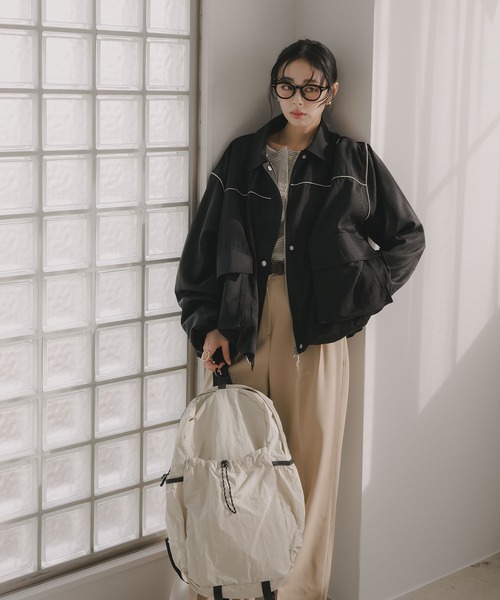 210nouve(トゥージュヌーブ)の「ソフトツイル バルーン ジャケット(その他アウター・レディース・ブラック/ベージュ/アイボリー・FREE)」の16枚目の写真