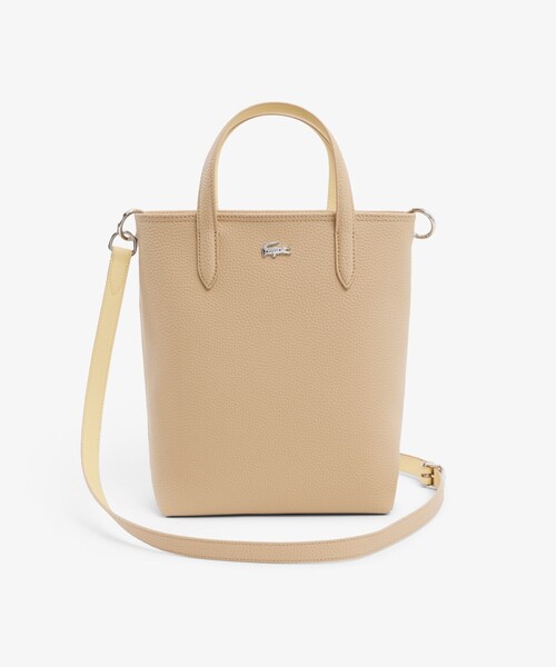 LACOSTE(ラコステ)の「アンナ バーチカルトートバッグ / ショルダーバッグ 2WAY(トートバッグ・レディース・ベージュ・FREE)」の2枚目の写真