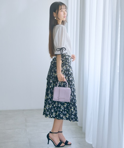 marun（マルン）の「＜大きいサイズ＞袖リボンカットソー marun（Tシャツ/カットソー・レディース・ピンク/オフホワイト・5L/4L/3L/LL/L）」の10枚目の写真