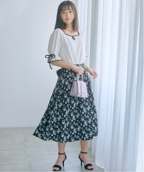 marun（マルン）の「＜大きいサイズ＞袖リボンカットソー marun（Tシャツ/カットソー・レディース・ピンク/オフホワイト・5L/4L/3L/LL/L）」の12枚目の写真