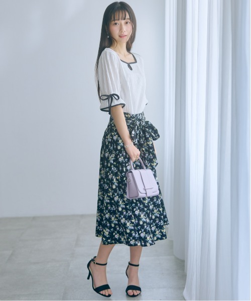 marun（マルン）の「＜大きいサイズ＞袖リボンカットソー marun（Tシャツ/カットソー・レディース・ピンク/オフホワイト・5L/4L/3L/LL/L）」の17枚目の写真