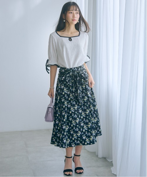 marun（マルン）の「＜大きいサイズ＞袖リボンカットソー marun（Tシャツ/カットソー・レディース・ピンク/オフホワイト・5L/4L/3L/LL/L）」の18枚目の写真