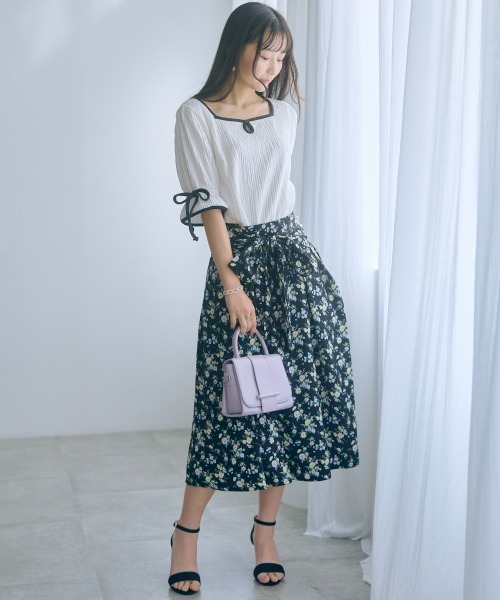 marun（マルン）の「＜大きいサイズ＞袖リボンカットソー marun（Tシャツ/カットソー・レディース・ピンク/オフホワイト・5L/4L/3L/LL/L）」の19枚目の写真