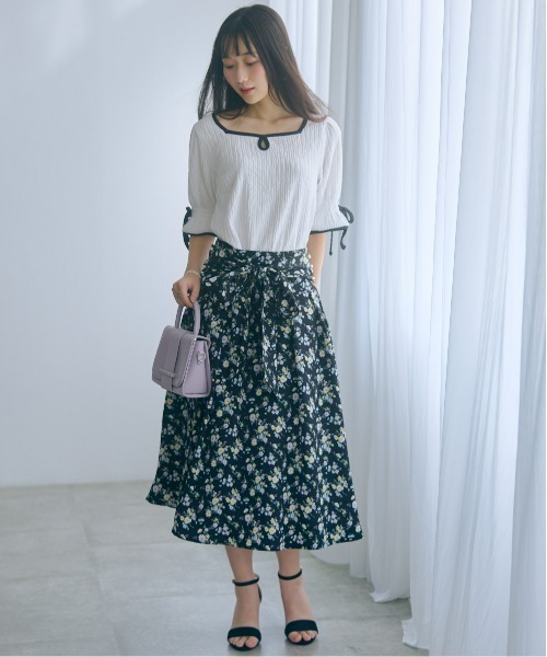 marun（マルン）の「＜大きいサイズ＞袖リボンカットソー marun（Tシャツ/カットソー・レディース・ピンク/オフホワイト・5L/4L/3L/LL/L）」の20枚目の写真