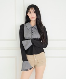 ALLuRing ChaRm | Docking Slim Shirt Tops / ドッキングスリムシャツトップス(シャツ/ブラウス)