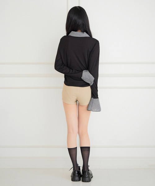 ALLuRing ChaRm(アリュリングチャーム)の「Docking Slim Shirt Tops / ドッキングスリムシャツトップス(シャツ/ブラウス・レディース・ブラック・FREE)」の19枚目の写真