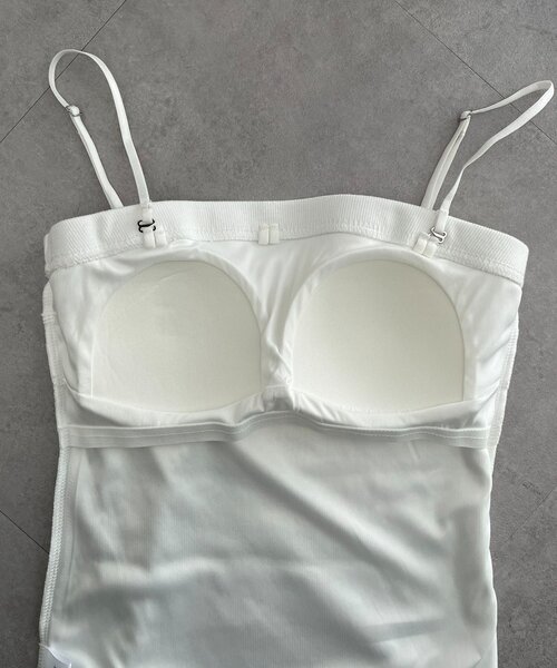 prose verse（プロズヴェール）の「カップ付きインナーキャミソール（キャミソール・レディース・ブラック/ホワイト系その他/ホワイト・MEDIUM/LARGE）」の4枚目の写真