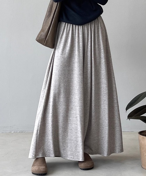 SallyLunn（サリーラン）の「リラックスドレープワイドパンツ（その他パンツ・レディース・ベージュ/ダークグレー/ブラウン・MEDIUM/LARGE/FREE）」の3枚目の写真