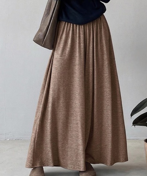 SallyLunn（サリーラン）の「リラックスドレープワイドパンツ（その他パンツ・レディース・ベージュ/ダークグレー/ブラウン・MEDIUM/LARGE/FREE）」の11枚目の写真
