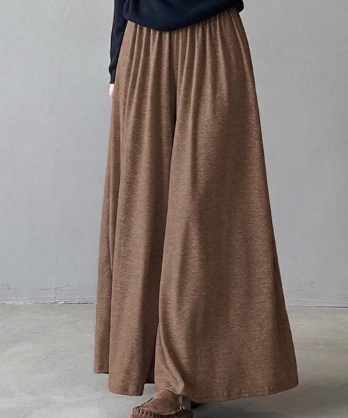SallyLunn（サリーラン）の「リラックスドレープワイドパンツ（その他パンツ・レディース・ベージュ/ダークグレー/ブラウン・MEDIUM/LARGE/FREE）」の13枚目の写真