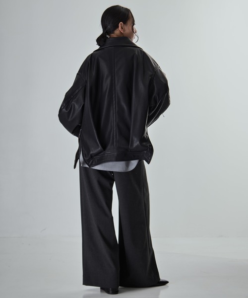 STUDIOUS（ステュディオス）の「【STUDIOUS/ステュディオス】Vintage Leather Blouson/ヴィンテージレザーブルゾン（ブルゾン・レディース・ブラック/ブラウン・FREE）」の16枚目の写真