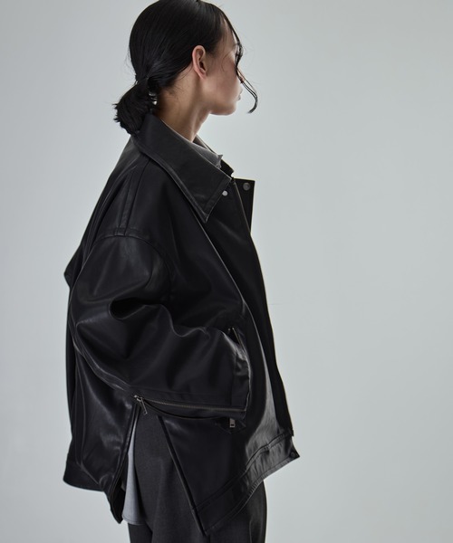 STUDIOUS（ステュディオス）の「【STUDIOUS/ステュディオス】Vintage Leather Blouson/ヴィンテージレザーブルゾン（ブルゾン・レディース・ブラック/ブラウン・FREE）」の21枚目の写真