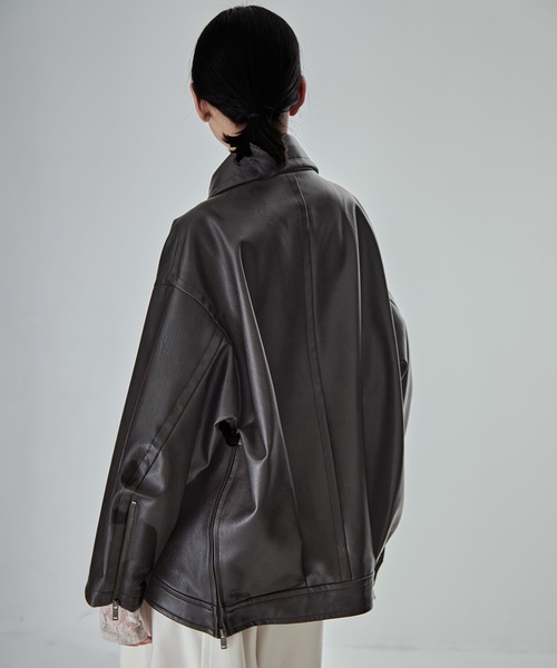STUDIOUS/ステュディオス】Vintage Leather Blouson/ヴィンテージ