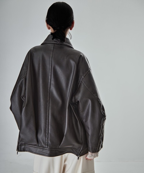 STUDIOUS/ステュディオス】Vintage Leather Blouson/ヴィンテージ