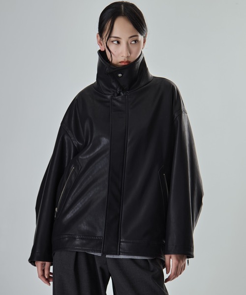 STUDIOUS（ステュディオス）の「【STUDIOUS/ステュディオス】Vintage Leather Blouson/ヴィンテージレザーブルゾン（ブルゾン・レディース・ブラック/ブラウン・FREE）」の22枚目の写真