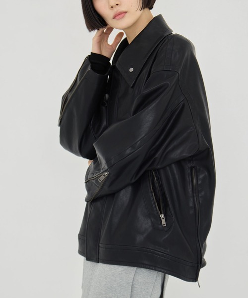 STUDIOUS/ステュディオス】Vintage Leather Blouson/ヴィンテージ