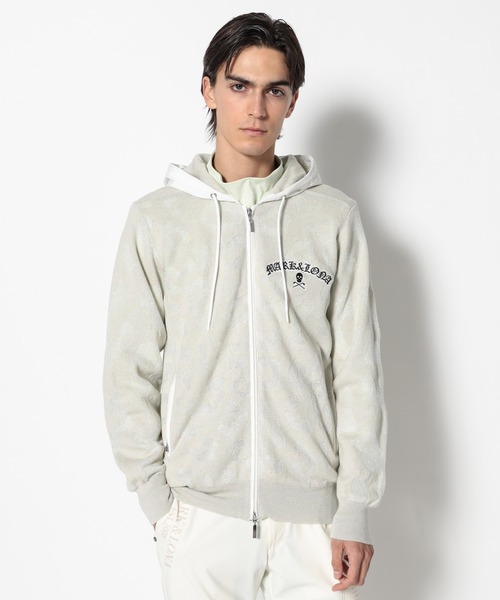 MARK & LONA（マークアンドロナ）の「Pantera Prism Knit Zip Hoodie | MEN（パーカー・メンズ・ブラック/ホワイト・46/48）」の2枚目の写真