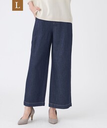【L】【ウォッシャブル】ブレンドデニムパンツ