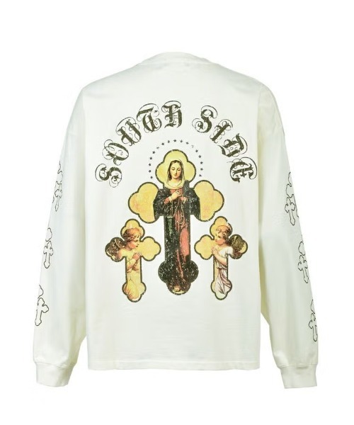 STYLISE（スタイライズ）の「【BREATH】CROSS MARIA LS TEE / クリーム [BR26SS-C5007]（Tシャツ/カットソー・メンズ・ホワイト・L）」の5枚目の写真