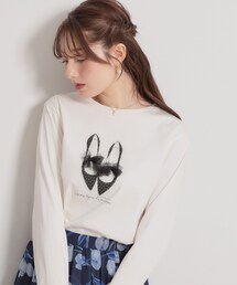 couture brooch | 【綿100％・洗える】パリジェンヌ プリントTシャツ(Tシャツ/カットソー)