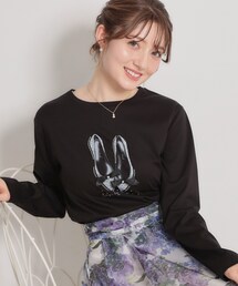 【綿100％・洗える】パリジェンヌ プリントTシャツ