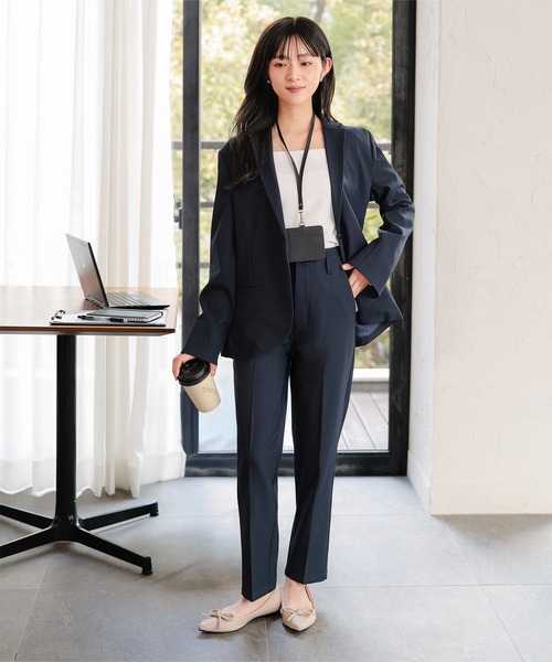 Petitle（プチレ）の「[ オフィスカジュアル ] [ 低身長向けサイズ ] テーパードパンツ（スーツパンツ・レディース・ブラック/ベージュ/ネイビー・PL/PM/PS）」の11枚目の写真