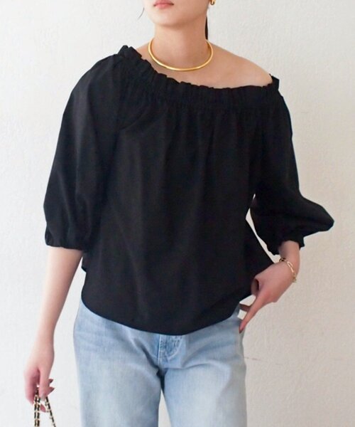LOUNGEDRESS（ラウンジドレス）の「オフショルブラウス（シャツ/ブラウス・レディース・ブラック/オフホワイト・FREE）」の21枚目の写真