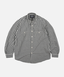 MELANGE CHECK WORK SHIRT _ BLACK