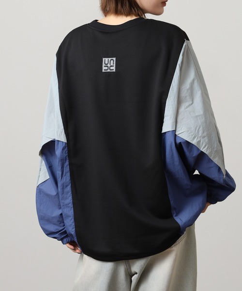 A.N.L(エーエヌエル レーベル)の「A.N.L 異素材切替配色プルオーバー 長袖(Tシャツ/カットソー・レディース・ブラック/チャコールグレー・38)」の5枚目の写真